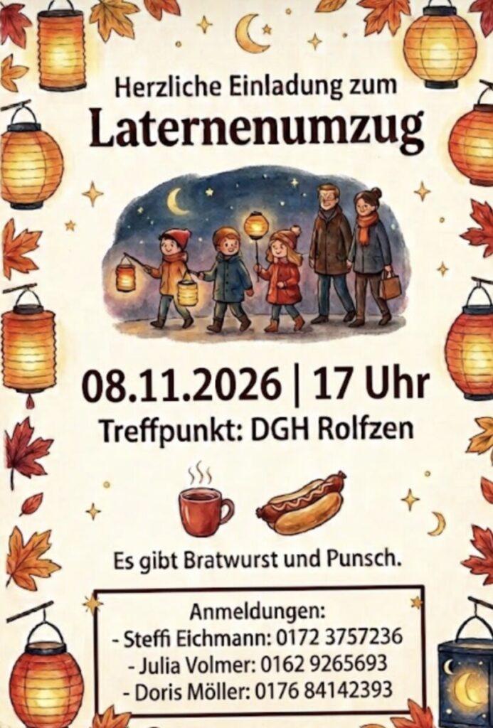 Laterneumzug 2026 in Rolfzen
